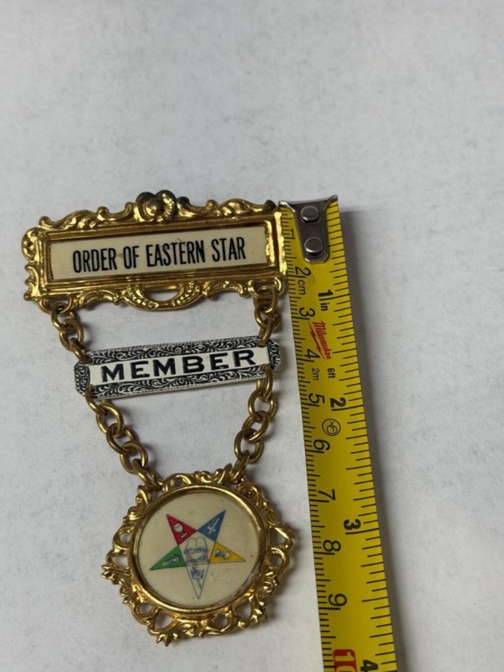 Order Of The Eastern Star OES Member Pin Brooch Masonic Badge But Vintage - Picture 2 of 9